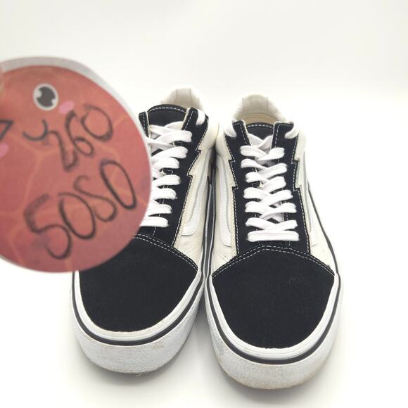 Vans Old Skool Bolt Men\'s Size 10.5 Black White Sneakers Rare main image 6